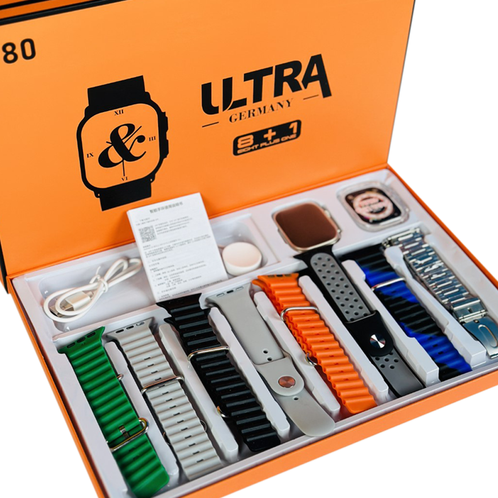 Y80 Ultra Smartwatch with 8 Strap